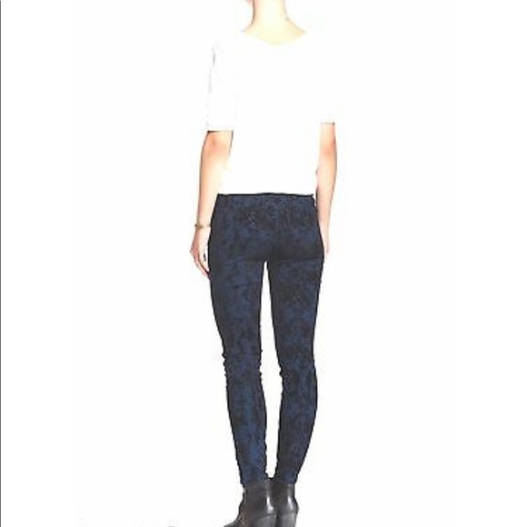 Free People jacquard flocked skinny jeans - Picture 6 of 7